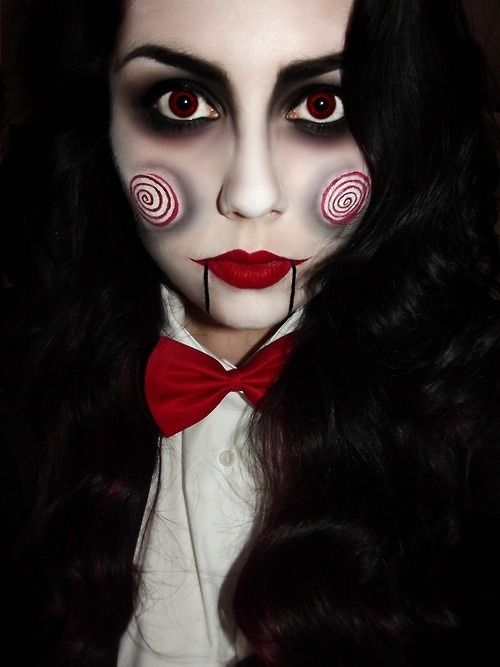 1. 'The Jigsaw Killer' inspired makeup look.