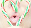 Candy Cane Glitter Lip Tutorial