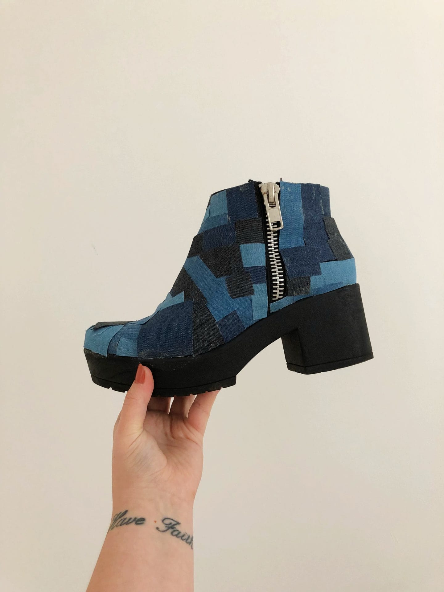 From Drab to Fab! DIY patchwork boots
