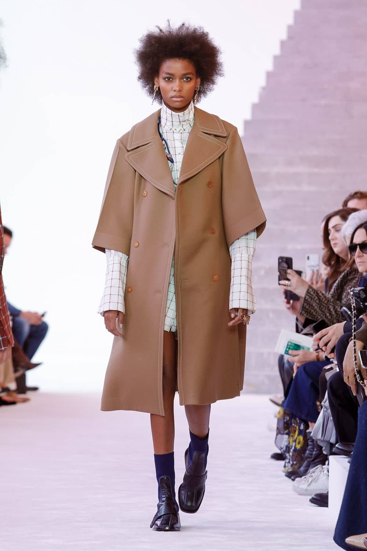 Check this out! Check dominates the Chloe FW19 ready-to-wear collection